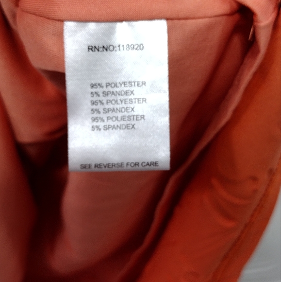 Lucy Paris Dress Women's M Orange Vibrant Textured 3D Print Floral Beach Summer - Picture 8 of 8